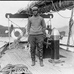 Roy Chapman Andrews Aboard Schooner the Adventuress, 1913 © AMNH Library