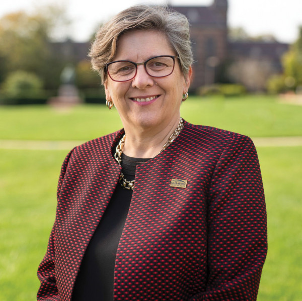  Roberta Bobbi Cordano'86 was the first deaf woman to be named president of Gallaudet University in 2016. Credit: Gallaudet Uni...