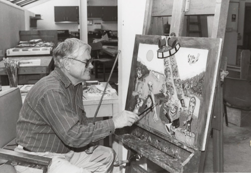 伯洛伊特艺术家詹姆斯·v·兰姆是自学成才的，晚年才开始绘画，但在很短的时间内…