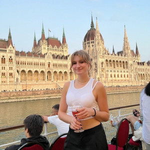 Ella Diers ’24 in Budapest, Hungary, in fall 2022