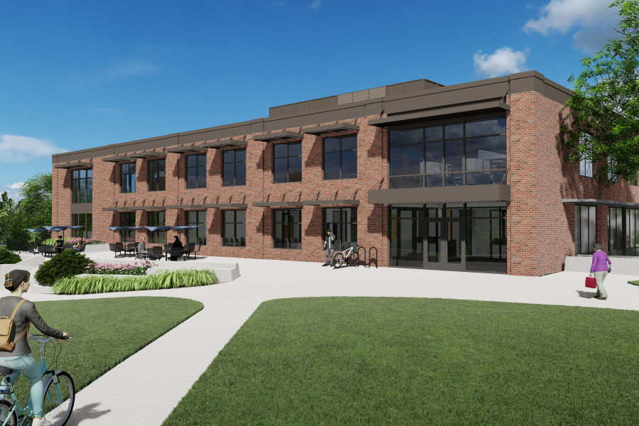 A new first-floor entrance is planned for the library's east side.