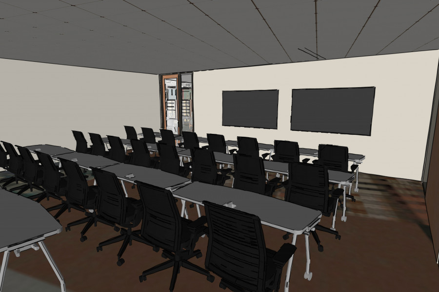 Classrooms and study spaces of all sizes are planned for the renovated library.