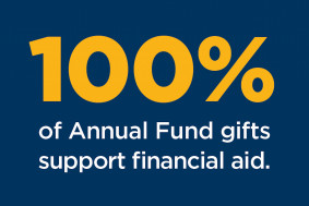 100％的年度基金礼品支持经济援助