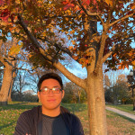 Thai Nam Hoang’23 on the Beloit College Campus in Autumn