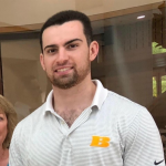 John Murphy ’18, graduate student at UW-Madison, proudly sporting a Beloit shirt.