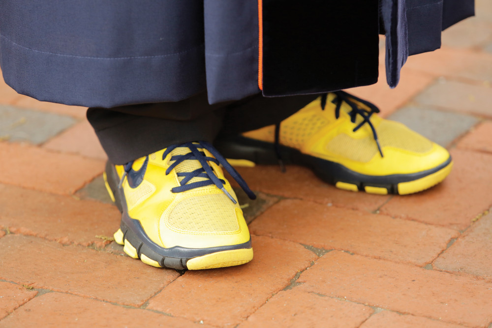 President Scott Bierman's custom Beloit shoes.