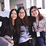 From left: Lu “Emily” Liu’18, from China, Linh Ahn Le’20, from Vietnam, and Hian Yong Yeo’17 from Singapore founded the Beloit International Student Career Services club.