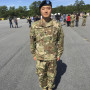 Xilong“Tony”Zhu'13在军装服装中的注意力。