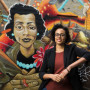 瑞娜·克罗夫(Raina Croff)是俄勒冈健康与科学大学(Oregon Health & Science University)的神经病学助理教授，她对非洲裔美国人的历史和医学人类学感兴趣。她站在俄勒冈州黑人联合基金会(black United Fund of Oregon)的一幅壁画前，壁画上有科雷塔·斯科特·金(Coretta Scott King)和其他黑人女性领导人的肖像，该基金会位于SHARP研究进行的一个社区。